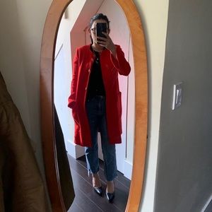 Zara Red Seasonal Transitional Coat